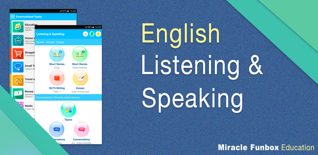 نرم افزار تقویت لیسنینگ با مکالمه English Listening and Speaking